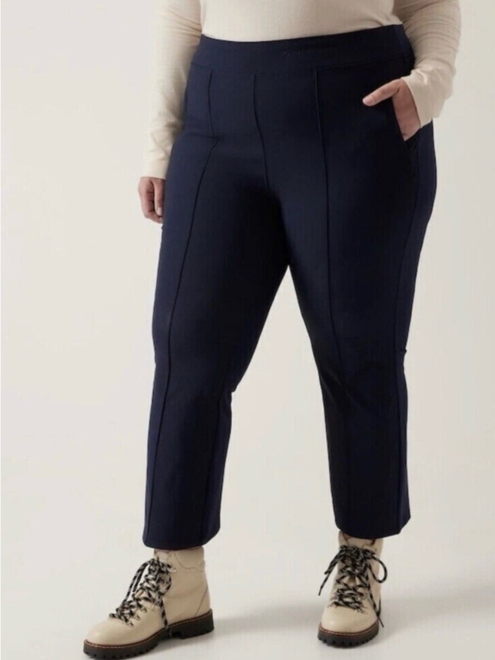 ATHLETA Headlands Navy Hybrid Pant Sz 20 Active Outdoor Travel Plus